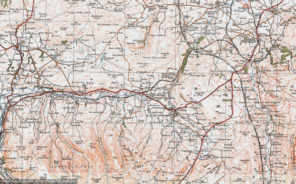 Old Map of Newbiggin-on-Lune, 1925 in 1925