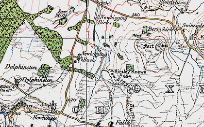 Old map of Newbigging in 1926