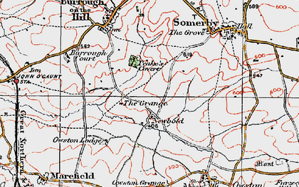 Old map of Newbold in 1921