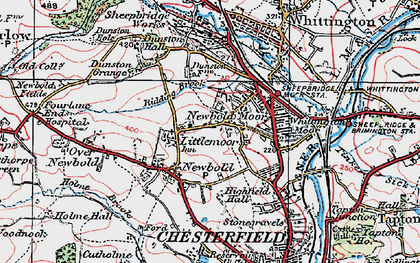 Old map of Newbold in 1923