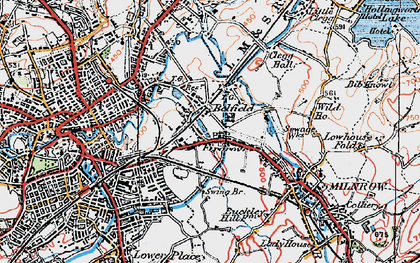 Old map of Newbold in 1924