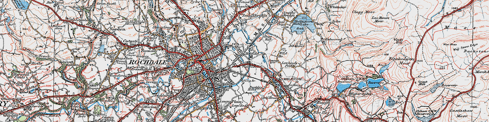 Old map of Newbold in 1924