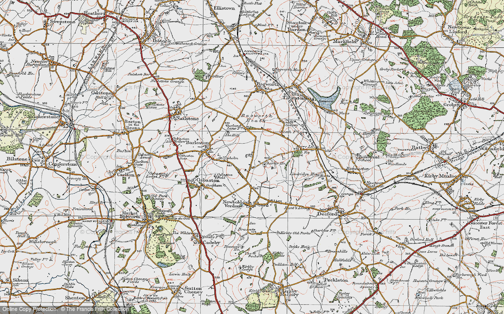 Old Map of Newbold Heath, 1921 in 1921