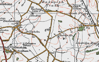 Old map of Newbold Heath in 1921