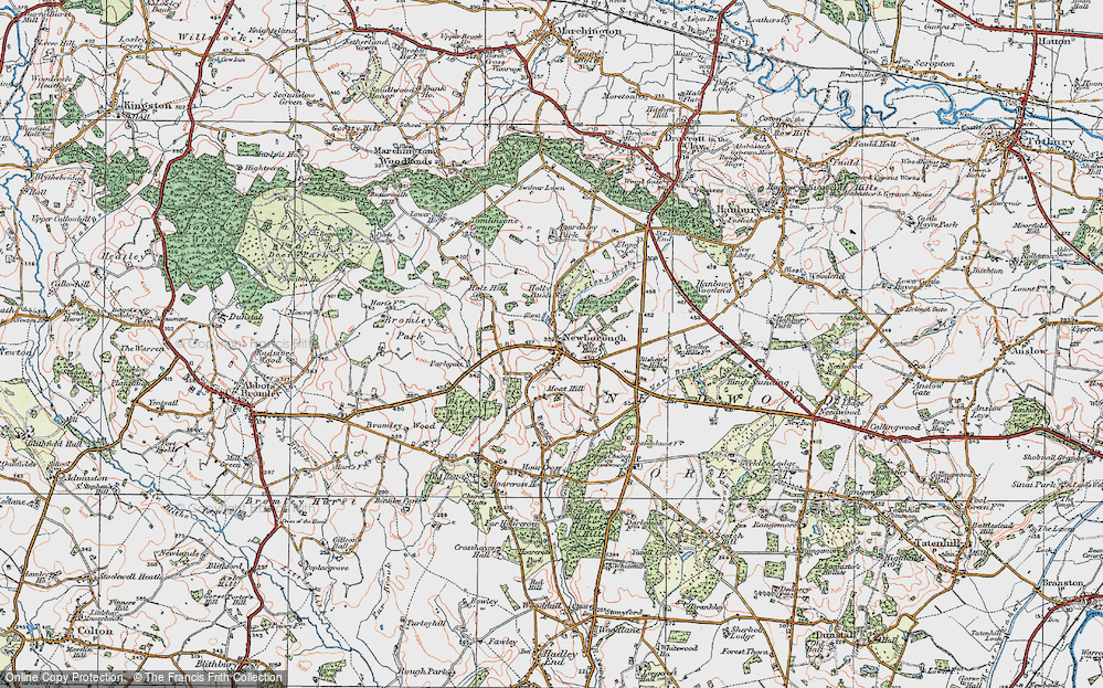 Old Map of Newborough, 1921 in 1921