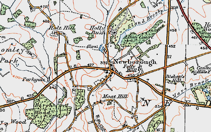 Old map of Newborough in 1921