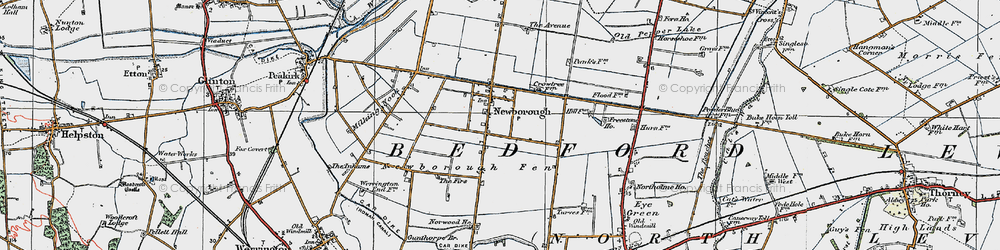 Old map of Newborough in 1922