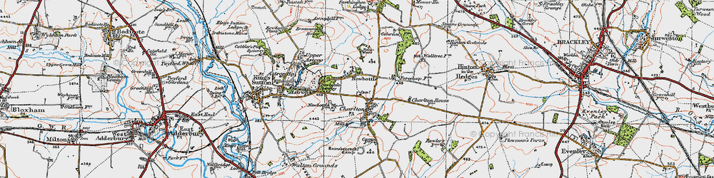 Old map of Newbottle in 1919