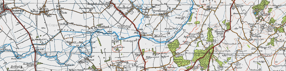 Old map of Newbridge in 1919
