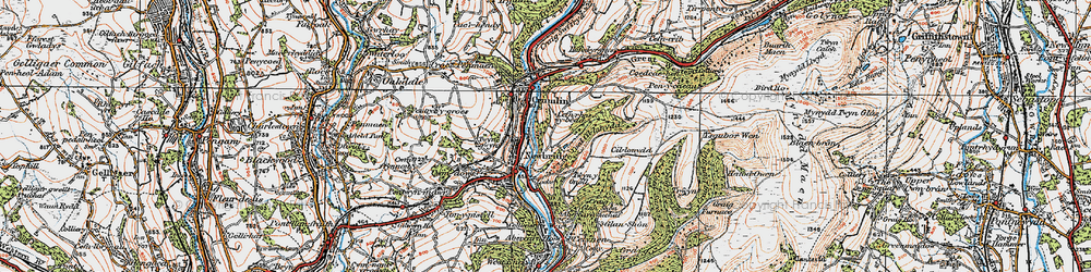 Old map of Newbridge in 1919