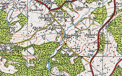 Old map of Newbridge in 1920