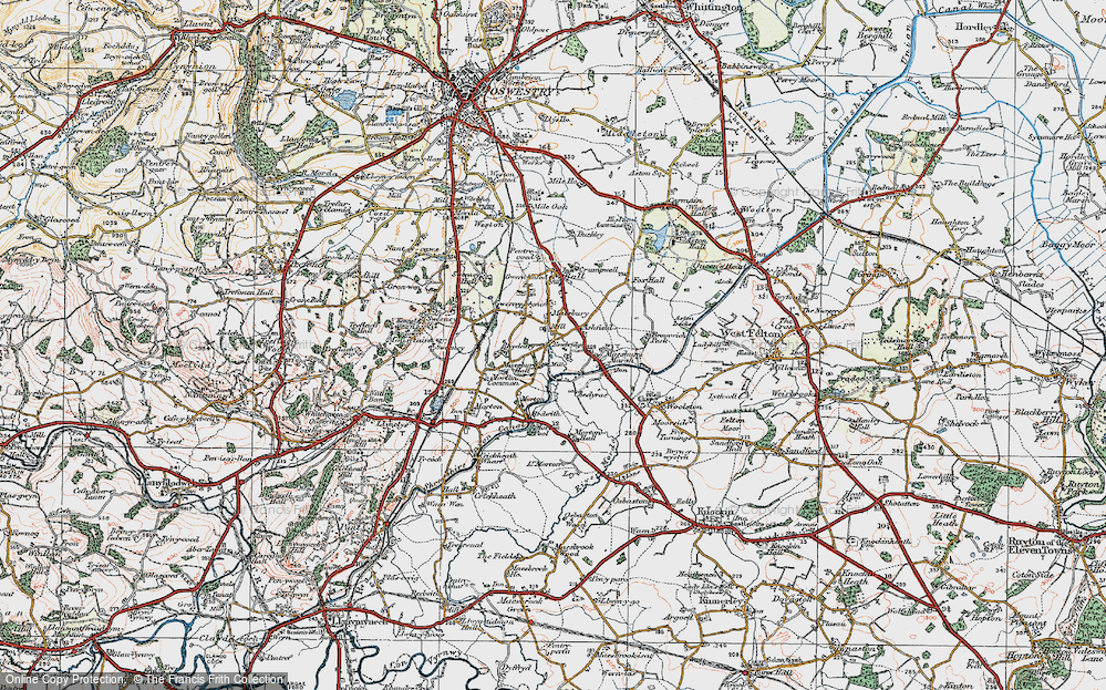 Old Map of Newbridge, 1921 in 1921