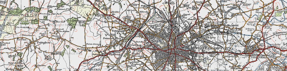 Old map of Newbridge in 1921