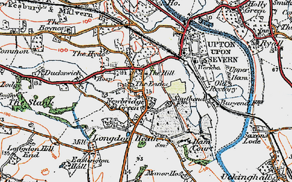 Old map of Newbridge Green in 1920
