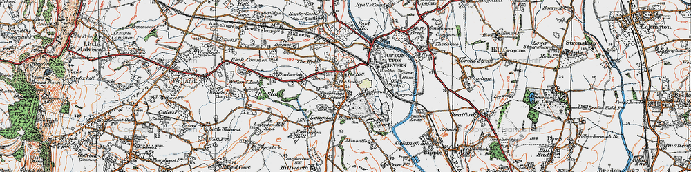 Old map of Newbridge Green in 1920
