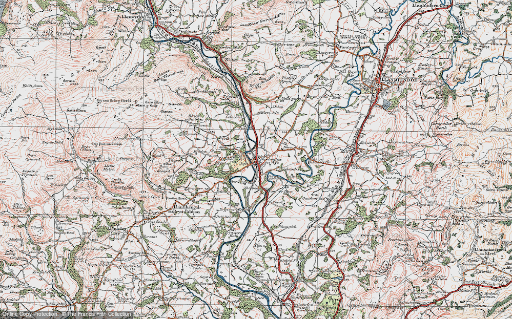 Old Map of Historic Map covering Aberithon in 1923