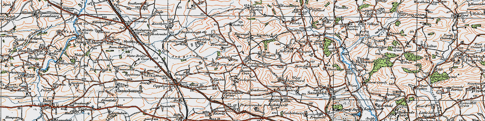 Old map of Bagborough in 1919