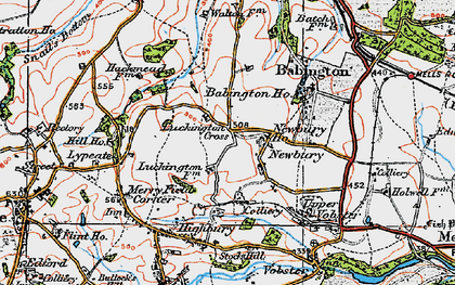 Old map of Newbury in 1919