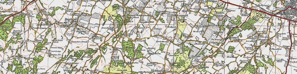 Old map of Newbury in 1921