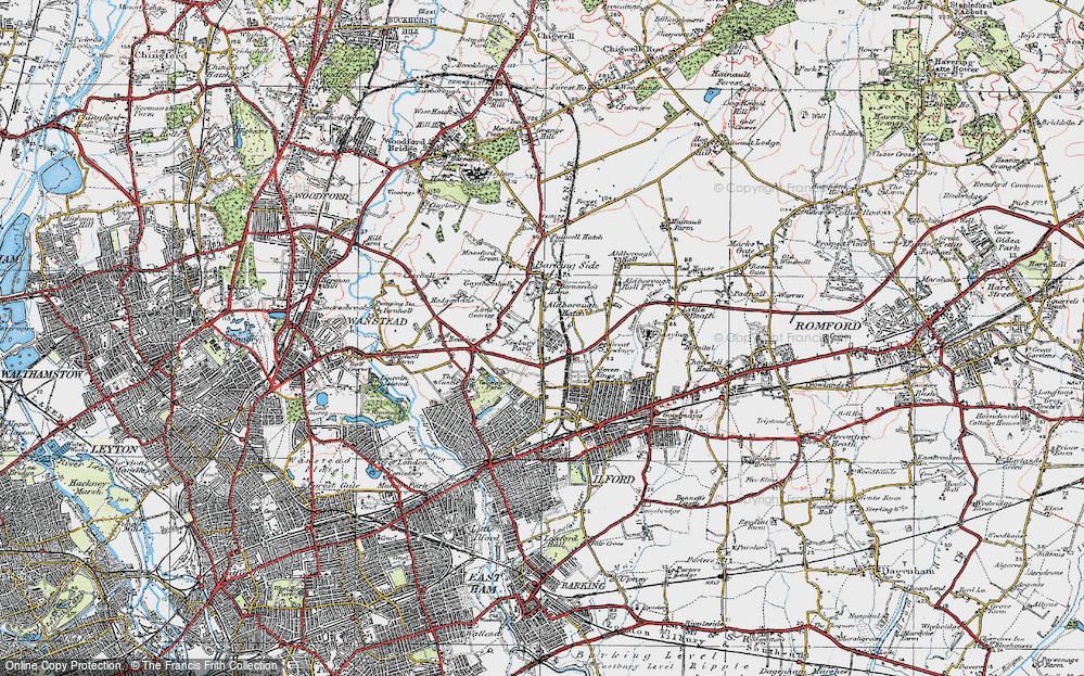 Old Map of Newbury Park, 1920 in 1920