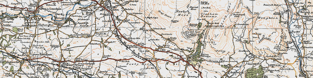 Old map of Newby in 1924