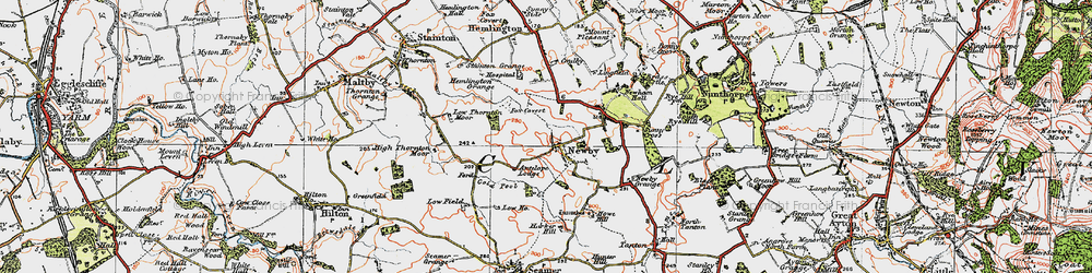 Old map of Newby in 1925