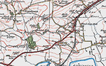 Old map of Bailey's Whins in 1925