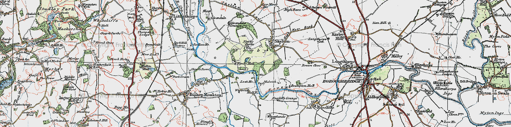 Old map of Newby Hall in 1925