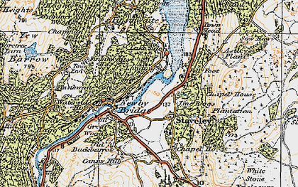 Old map of Newby Bridge in 1925