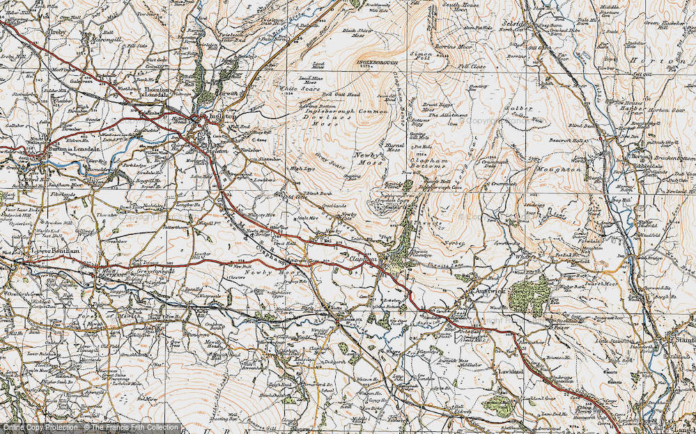 Old Map of Newby Cote, 1924 in 1924