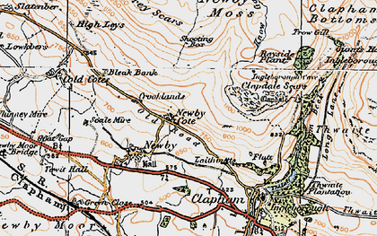 Old map of Trow Gill in 1924