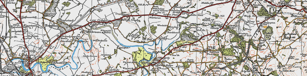Old map of Newby East in 1925