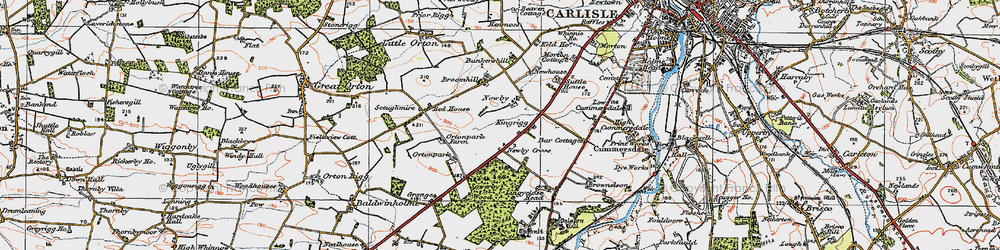 Old map of Newby Cross in 1925