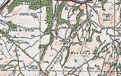 Old map of Newchapel in 1922