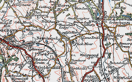 Old map of Newchapel in 1923