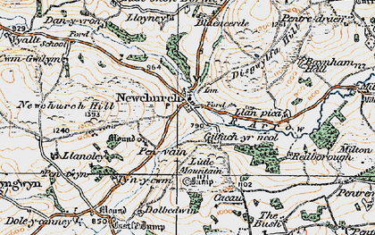 Old map of Blaencerde in 1919