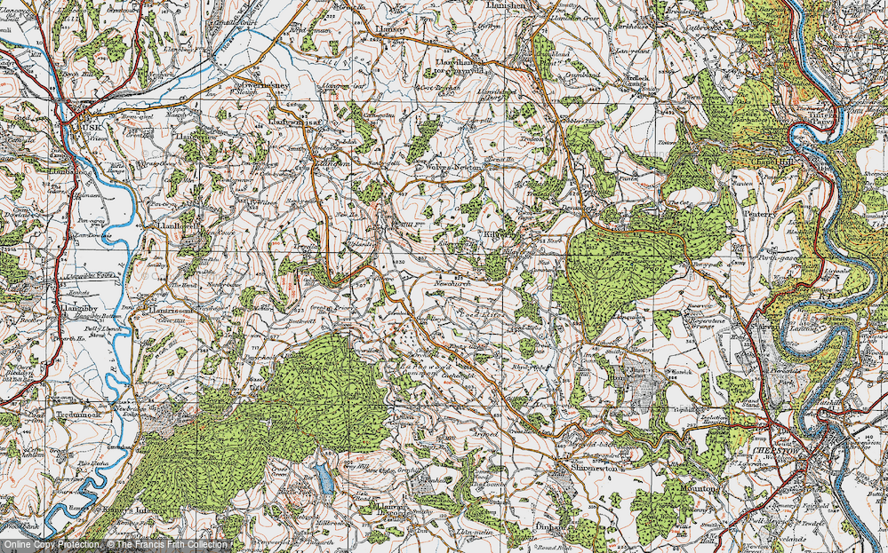 Old Map of Newchurch, 1919 in 1919