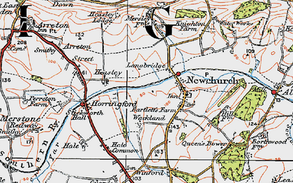 Old map of Langbridge in 1919