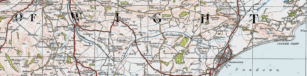 Old map of Langbridge in 1919