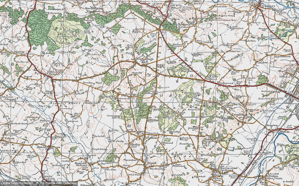 Old Map of Newchurch, 1921 in 1921