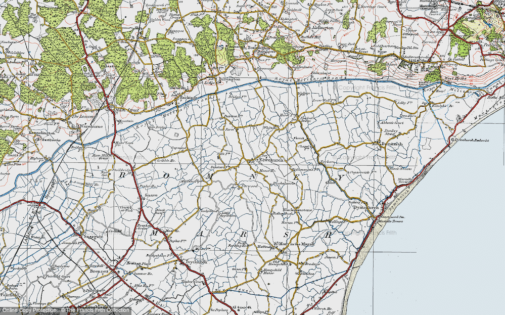 Old Map of Newchurch, 1921 in 1921
