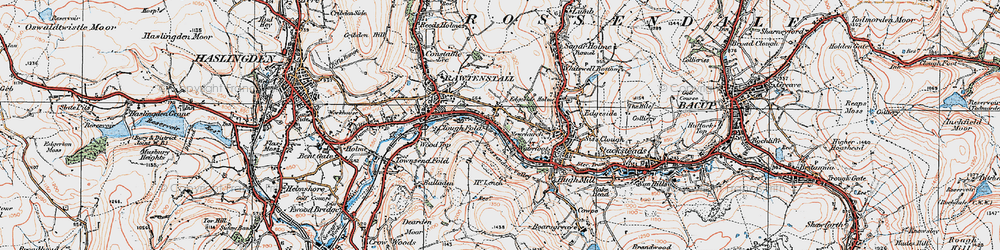 Old map of Newchurch in 1924