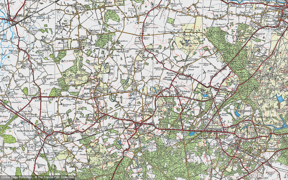 Old Map of Newell Green, 1919 in 1919