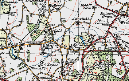 Old map of Newell Green in 1919