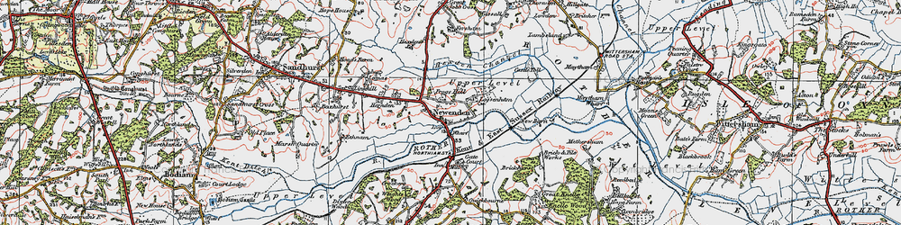Old map of Newenden in 1921
