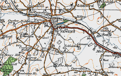 Old map of Newent in 1919