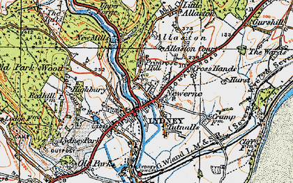 Old map of Newerne in 1919