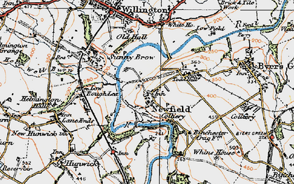 Old map of Bishop Brandon Walk in 1925