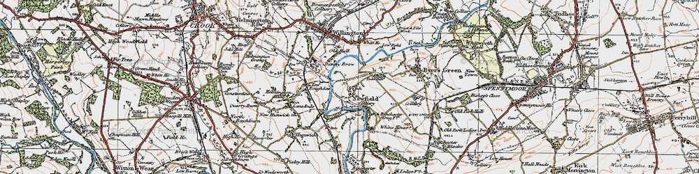 Old map of Bishop Brandon Walk in 1925