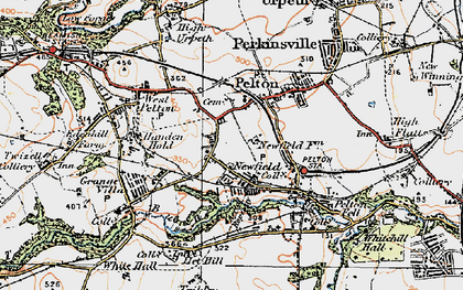 Old map of Newfield in 1925